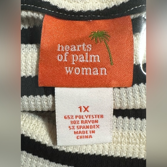 Hearts of Palm Cream and Black Striped Cowl Neck Sweater - Picture 6 of 7